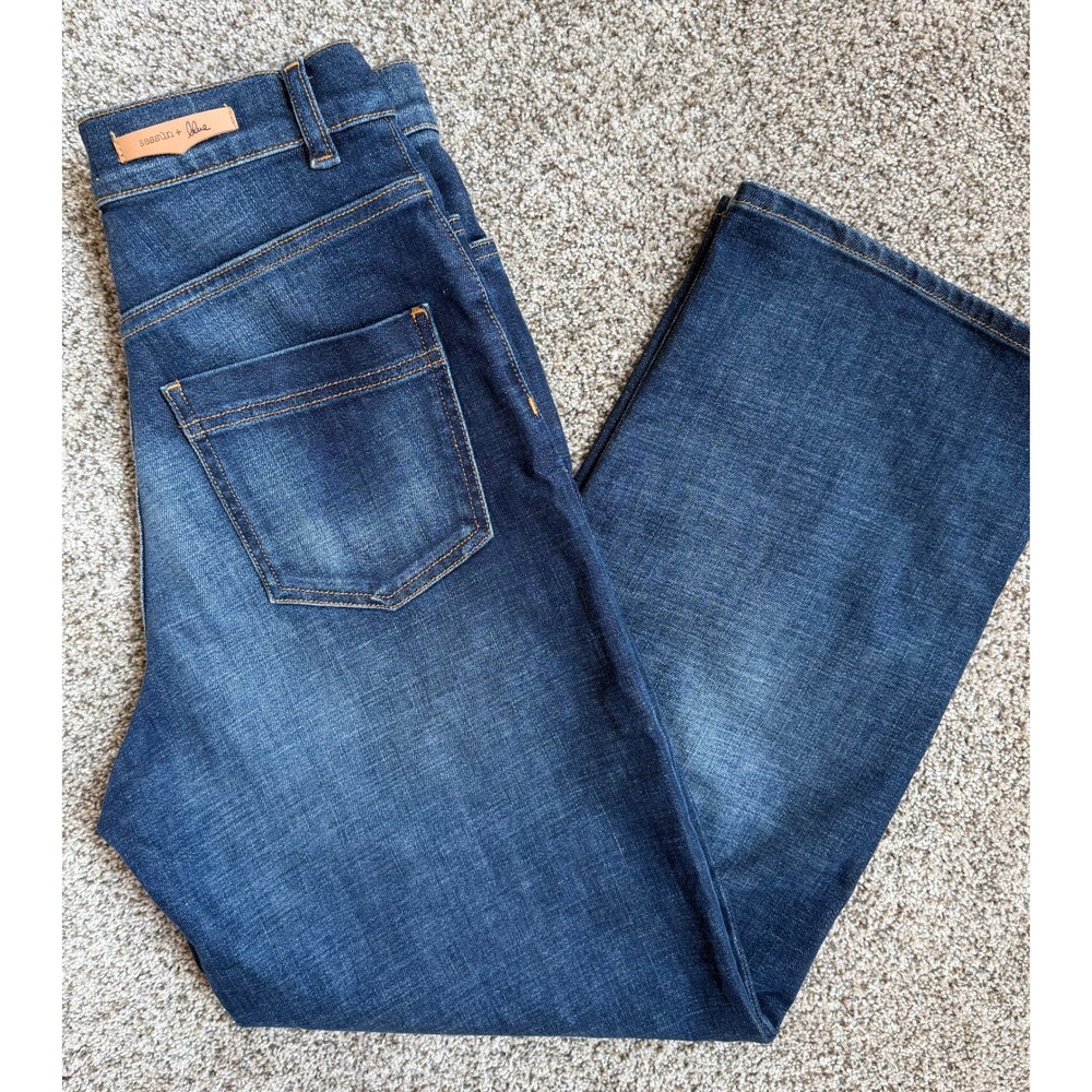 Sessun Blue Bay Cruise Jeans Womens 27 High Rise Wide Leg Dark Wash Denim France